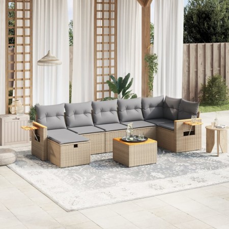 Juego de sofás jardín con cojines beige mezcla 8 pzas ratán PE de , Conjuntos de jardín - Ref: Foro24-3265539, Precio: 487,21...
