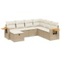 Set sofás de jardín 7 piezas y cojines ratán sintético beige de , Conjuntos de jardín - Ref: Foro24-3265545, Precio: 514,20 €...