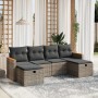 Set de muebles de jardín 6 pzas y cojines ratán sintético gris de , Conjuntos de jardín - Ref: Foro24-3265344, Precio: 321,15...