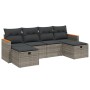 Set de muebles de jardín 6 pzas y cojines ratán sintético gris de , Conjuntos de jardín - Ref: Foro24-3265344, Precio: 321,15...