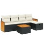 Set de sofás de jardín 6 piezas y cojines ratán sintético negro de , Conjuntos de jardín - Ref: Foro24-3265725, Precio: 327,8...