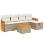 Juego de sofás jardín con cojines 6 pzas ratán sintético beige de , Conjuntos de jardín - Ref: Foro24-3265727, Precio: 345,06...