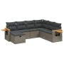 Set de sofás de jardín 7 piezas con cojines ratán PE gris de , Conjuntos de jardín - Ref: Foro24-3265547, Precio: 427,95 €, D...