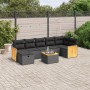 Set de sofás de jardín 8 piezas y cojines ratán sintético negro de , Conjuntos de jardín - Ref: Foro24-3265752, Precio: 480,4...
