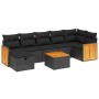 Set de sofás de jardín 8 piezas y cojines ratán sintético negro de , Conjuntos de jardín - Ref: Foro24-3265752, Precio: 480,4...