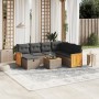 Set de sofás de jardín 8 pzas y cojines ratán sintético gris de , Conjuntos de jardín - Ref: Foro24-3265771, Precio: 463,30 €...