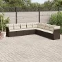 Set de sofás de jardín 9 pzas y cojines ratán sintético marrón de , Conjuntos de jardín - Ref: Foro24-3217783, Precio: 591,09...
