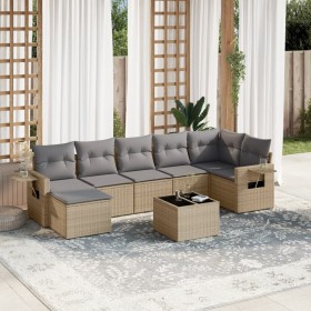 Juego de sofás de jardín con cojines beige 8 pzas ratán PE de , Conjuntos de jardín - Ref: Foro24-3220488, Precio: 488,51 €, ...