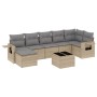 Juego de sofás de jardín con cojines beige 8 pzas ratán PE de , Conjuntos de jardín - Ref: Foro24-3220488, Precio: 488,51 €, ...