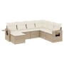 Set sofás de jardín 7 piezas y cojines ratán sintético beige de , Conjuntos de jardín - Ref: Foro24-3220497, Precio: 446,37 €...
