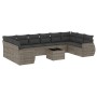Set de sofás de jardín 11 pzas y cojines ratán sintético gris de , Sofás modulares de exterior - Ref: Foro24-3221879, Precio:...
