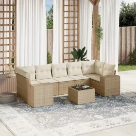 Juego de sofás de jardín con cojines beige 8 pzas ratán PE de , Sofás modulares de exterior - Ref: Foro24-3222337, Precio: 58...