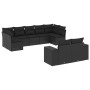Set de sofás de jardín 8 piezas y cojines ratán sintético negro de , Conjuntos de jardín - Ref: Foro24-3223014, Precio: 604,8...