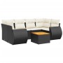 Set de comedor de jardín 7 pzas y cojines ratán sintético negro de , Conjuntos de jardín - Ref: Foro24-3224901, Precio: 420,9...