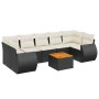 Set de sofás de jardín 8 piezas y cojines ratán sintético negro de , Conjuntos de jardín - Ref: Foro24-3224915, Precio: 472,1...