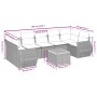 Juego de sofás de jardín con cojines beige 8 pzas ratán PE de , Conjuntos de jardín - Ref: Foro24-3224917, Precio: 567,13 €, ...