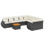 Set de sofás de jardín 8 piezas y cojines ratán sintético negro de , Conjuntos de jardín - Ref: Foro24-3224929, Precio: 513,4...