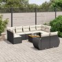 Set de sofás de jardín 10 pzas cojines ratán sintético negro de , Conjuntos de jardín - Ref: Foro24-3225153, Precio: 556,84 €...