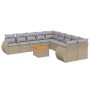 Set de sofás de jardín 11pzas con cojines ratán sintético beige de , Conjuntos de jardín - Ref: Foro24-3225198, Precio: 690,0...