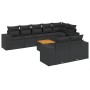 Set de sofás de jardín 8 piezas y cojines ratán sintético negro de , Conjuntos de jardín - Ref: Foro24-3225530, Precio: 663,8...