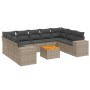 Set de sofás de jardín 10 pzas con cojines ratán sintético gris de , Conjuntos de jardín - Ref: Foro24-3225591, Precio: 598,5...