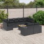 Set de sofás de jardín 10 pzas cojines ratán sintético negro de , Conjuntos de jardín - Ref: Foro24-3225593, Precio: 647,86 €...