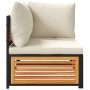 Sofás de jardín 2 pzas con cojines madera maciza acacia en Conjuntos de jardín | Comprar online en Foru.es