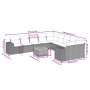Set de sofás de jardín 11 pzas y cojines ratán sintético negro de , Conjuntos de jardín - Ref: Foro24-3225636, Precio: 603,72...