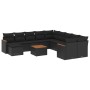 Set de sofás de jardín 12 piezas cojines ratán sintético negro de , Conjuntos de jardín - Ref: Foro24-3226573, Precio: 721,49...