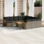 Set sofás de jardín con cojines 13 piezas ratán sintético gris de , Conjuntos de jardín - Ref: Foro24-3226592, Precio: 758,61...