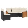 Set de muebles de jardín 5 pzas y cojines ratán sintético negro de , Conjuntos de jardín - Ref: Foro24-3227652, Precio: 309,6...
