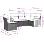 Set de muebles de jardín 5 pzas y cojines ratán sintético negro de , Conjuntos de jardín - Ref: Foro24-3227652, Precio: 309,6...