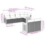 Set de sofás de jardín 7 piezas con cojines ratán PE gris de , Conjuntos de jardín - Ref: Foro24-3227824, Precio: 469,78 €, D...