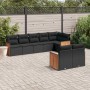 Set de sofás de jardín 8 piezas y cojines ratán sintético negro de , Conjuntos de jardín - Ref: Foro24-3227826, Precio: 530,3...