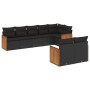 Set de sofás de jardín 8 piezas y cojines ratán sintético negro de , Conjuntos de jardín - Ref: Foro24-3227826, Precio: 530,3...