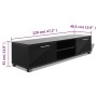 Mueble de TV negro brillo 120x40,5x35 cm en Muebles TV | Comprar online en Foru.es