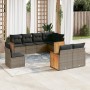 Set de sofás de jardín 8 pzas y cojines ratán sintético gris de , Conjuntos de jardín - Ref: Foro24-3227845, Precio: 520,52 €...