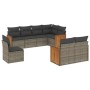 Set de sofás de jardín 8 pzas y cojines ratán sintético gris de , Conjuntos de jardín - Ref: Foro24-3227845, Precio: 520,52 €...