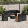 Set de sofás de jardín 8 piezas y cojines ratán sintético negro de , Conjuntos de jardín - Ref: Foro24-3227847, Precio: 571,8...