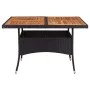 Mesa de comedor de jardín ratán sintético madera acacia negra de vidaXL, Mesas de jardín - Ref: Foro24-46187, Precio: 142,40 ...