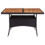 Mesa de comedor de jardín ratán sintético madera acacia negra de vidaXL, Mesas de jardín - Ref: Foro24-46187, Precio: 144,11 ...