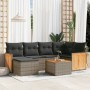 Set de sofás de jardín 7 piezas con cojines ratán PE gris de , Conjuntos de jardín - Ref: Foro24-3227866, Precio: 402,00 €, D...