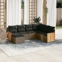 Set de sofás de jardín 7 piezas con cojines ratán PE gris de , Conjuntos de jardín - Ref: Foro24-3227887, Precio: 416,91 €, D...