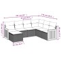 Set de sofás de jardín 7 piezas con cojines ratán PE gris de , Conjuntos de jardín - Ref: Foro24-3227887, Precio: 416,91 €, D...