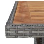 Mesa comedor para jardín ratán sintético madera de acacia gris de vidaXL, Mesas de jardín - Ref: Foro24-46172, Precio: 127,45...