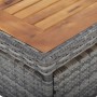 Mesa comedor para jardín ratán sintético madera de acacia gris de vidaXL, Mesas de jardín - Ref: Foro24-46172, Precio: 127,45...