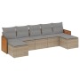 Set sofás de jardín 7 piezas y cojines ratán sintético beige de , Conjuntos de jardín - Ref: Foro24-3227914, Precio: 381,36 €...
