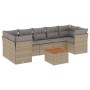 Set de sofás de jardín y cojines 8 pzas ratán PE beige mezcla de , Conjuntos de jardín - Ref: Foro24-3255842, Precio: 505,07 ...