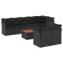 Set de sofás de jardín 8 piezas y cojines ratán sintético negro de , Conjuntos de jardín - Ref: Foro24-3256062, Precio: 620,4...
