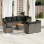 Set de muebles de jardín 9 pzas y cojines ratán sintético gris de , Conjuntos de jardín - Ref: Foro24-3256074, Precio: 557,79...